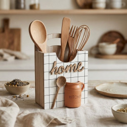 Wooden Utensil Holder